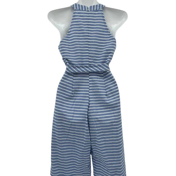 Pretty Garden Sleeveless Wide Leg Striped Jumpsuits - Picture 7 of 9